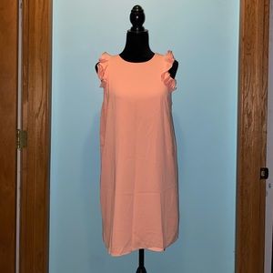 Naked Zebra, peach shift dress size M, NWT